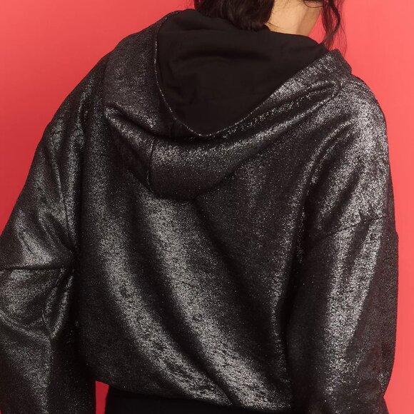SzL Anthro Pilcro Shimmery Foil Hoodie - EUC - Picture 10 of 10